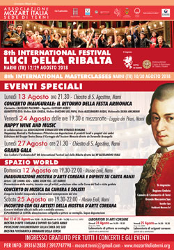 EVENTI SPECIALI - 8h International Festival LUCI DELLA RIBALTA