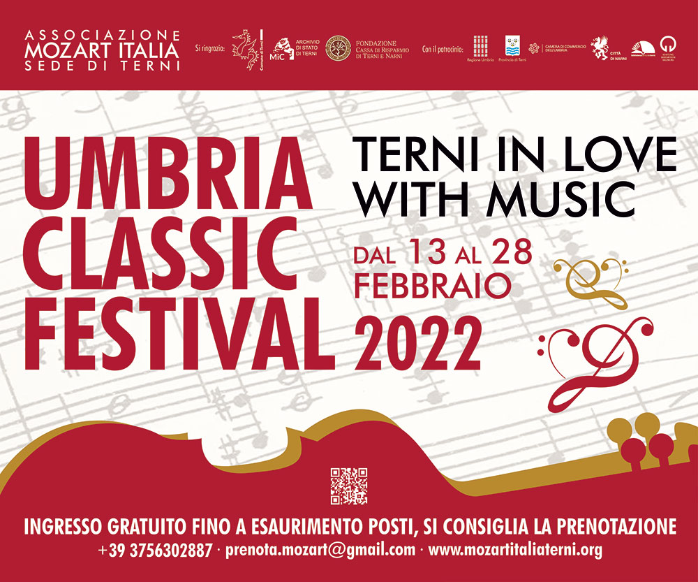 UMBRIA CLASSIC FESTIVAL 13/28 febbraio 2022 - Terni in Love with music