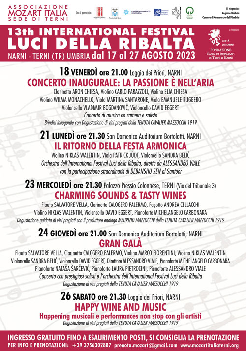 LUCI DELLA RIBALTA AGOSTO 2023 EVENTI SPECIALI