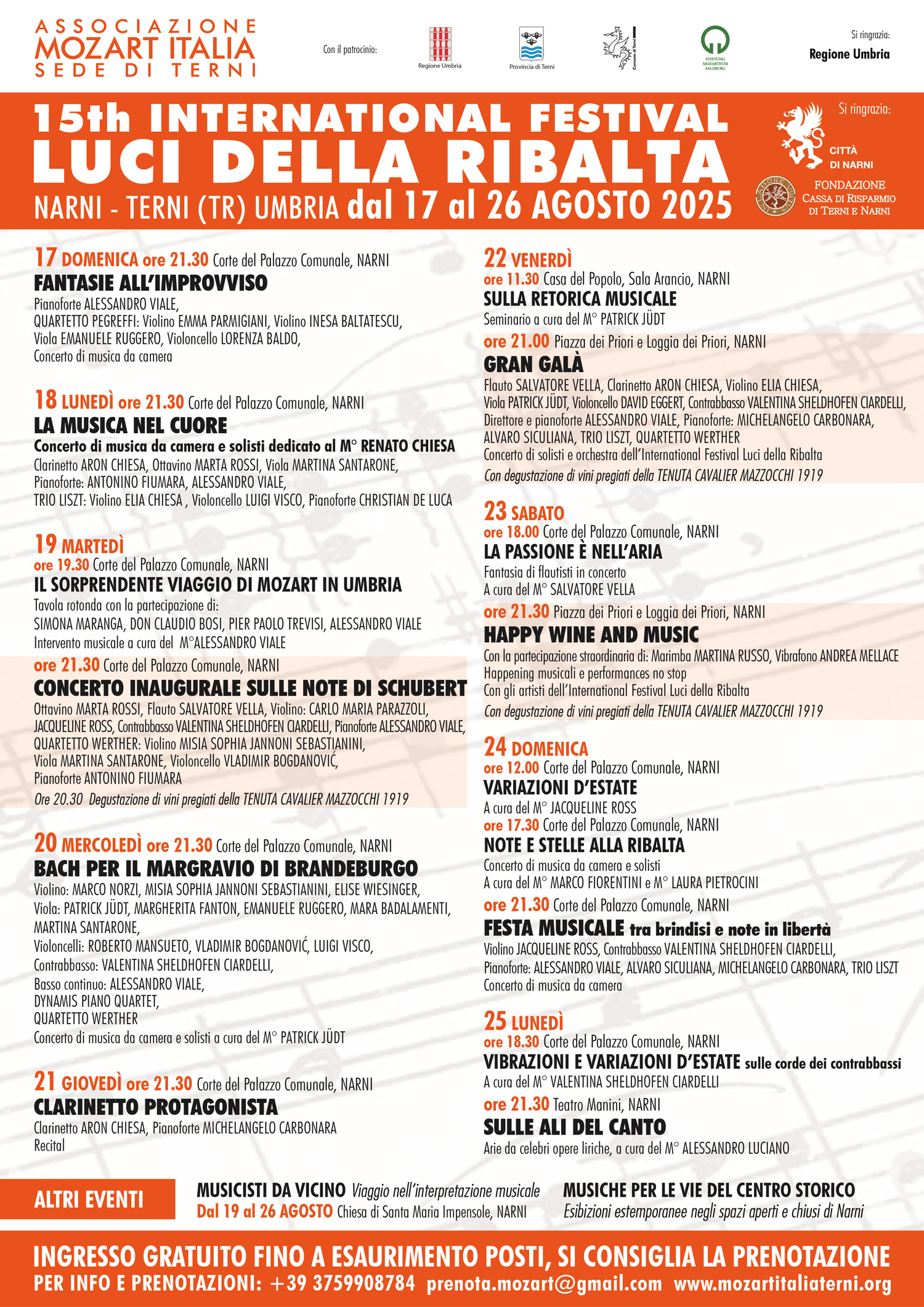 Luci della Ribalta 2025 Mozart Italia Terni
