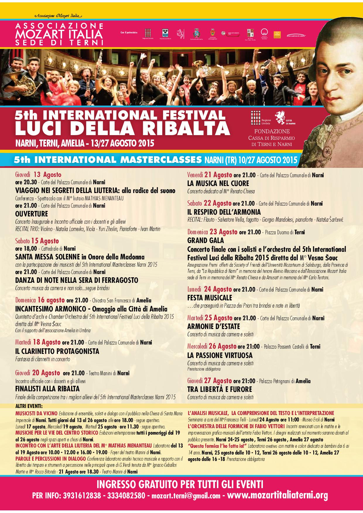 Programma del Festival PROGRAMMA FESTIVAL
