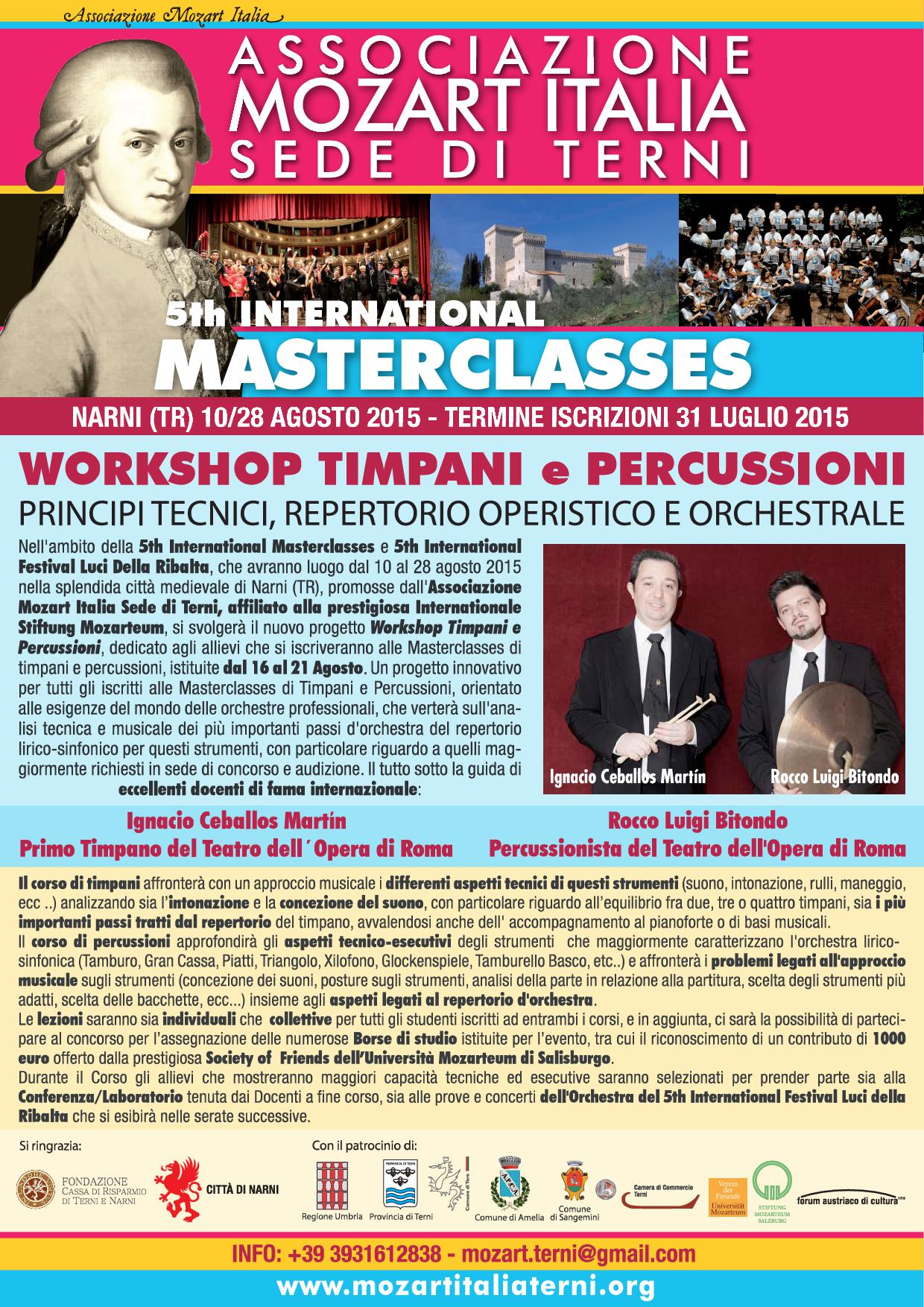 Workshop Timpani e percussioni WORKSHOP TIMPANI PERCUSSIONI ita
