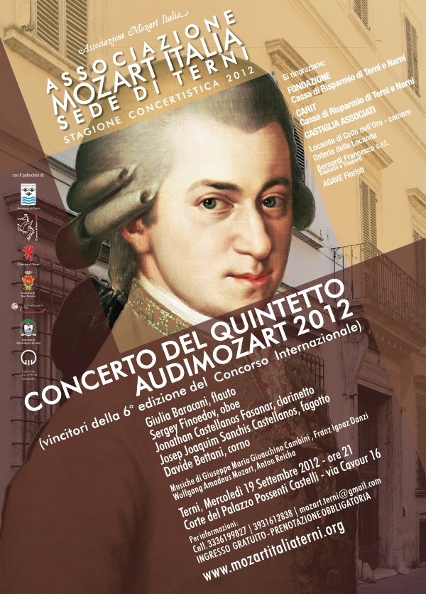 "CONCERTO DEL QUINTETTO AUDIMOZART 2012" "CONCERTO DEL QUINTETTO AUDIMOZART 2012"